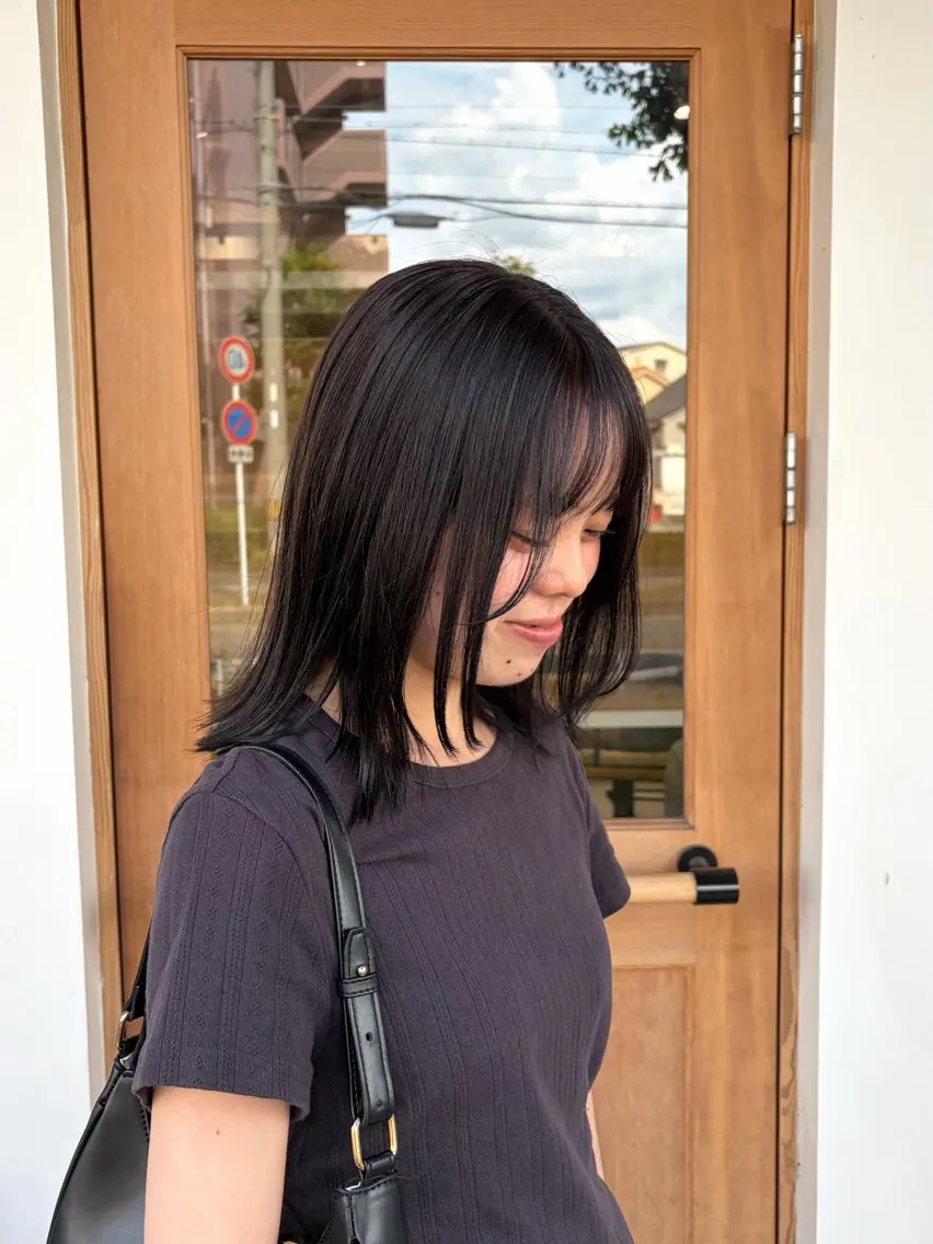 ミディアム カラー 透明感カラー ラベンダーカラー ヘアカラー トリートメント 鈴木由衣 /ショート/艶カラーのヘアスタイル