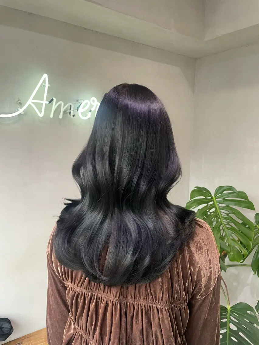 ロング カラー ヘアカラー トリートメント 新宿/透明感カラー/ 髪質改善/桜良のヘアスタイル