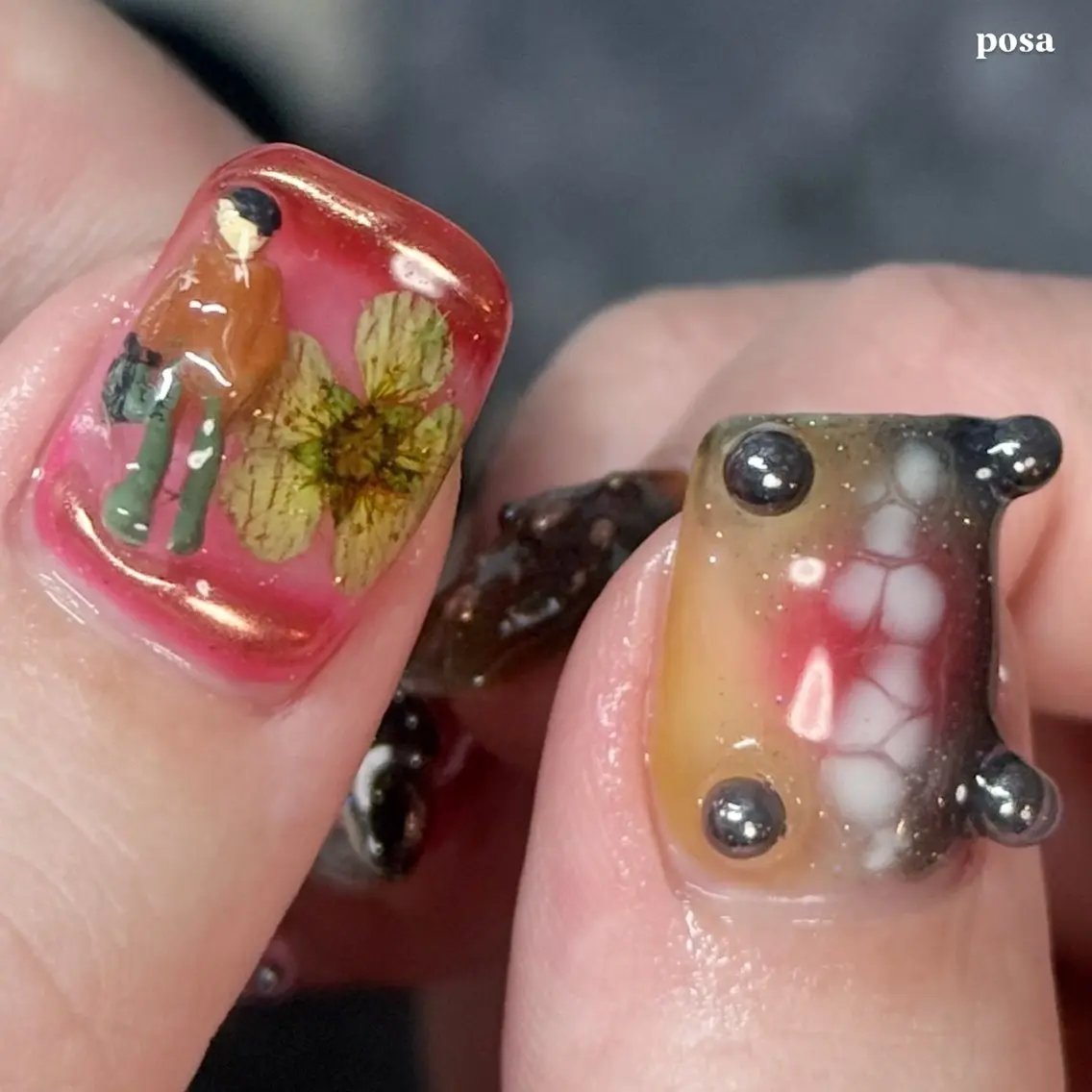 ネイル ニュアンスネイル シンプルネイル ハンドネイル posa nail モエミのネイルデザイン