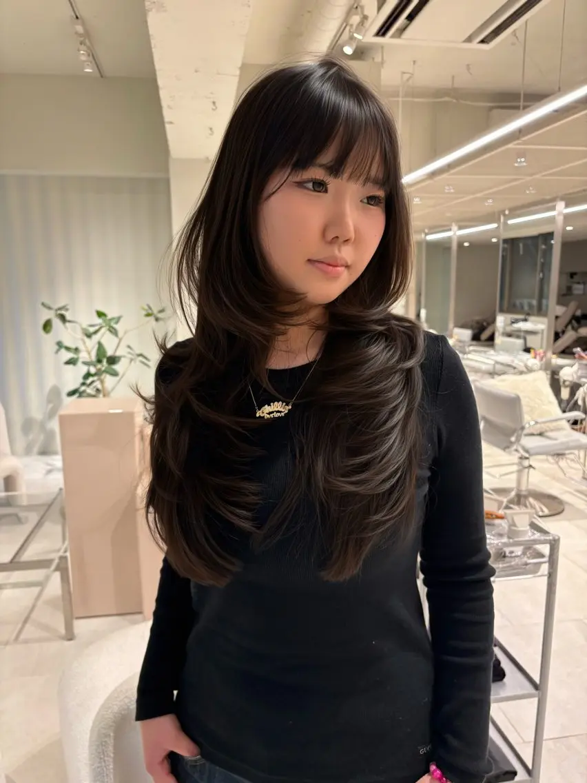 ロング カラー カット ヘアカラー 海外レイヤー /NAGISAのヘアスタイル