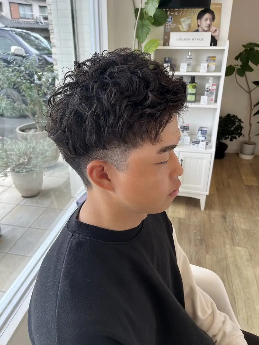 メンズ カット パーマ 森 桃菜のヘアスタイル