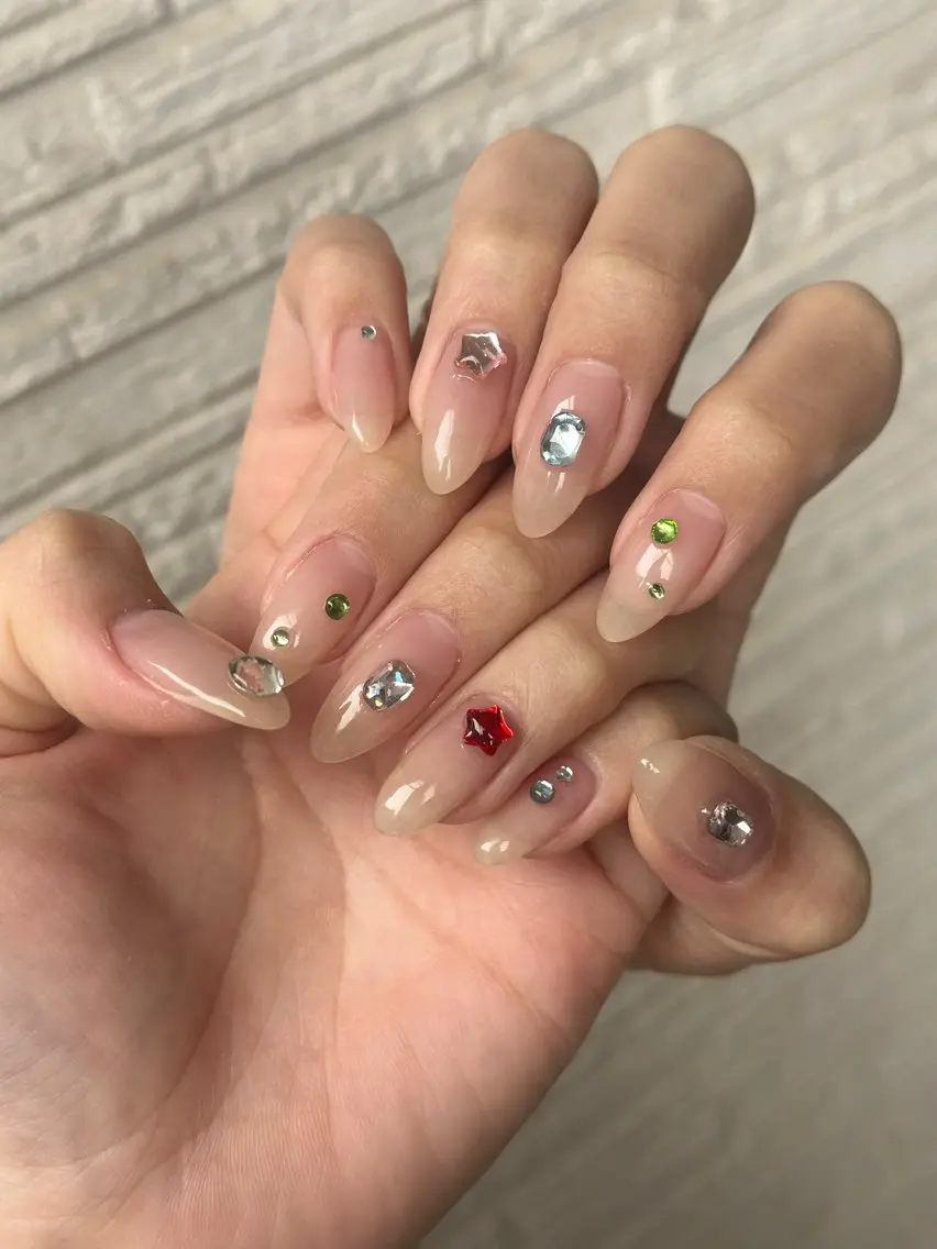 ネイル ストーンネイル ハンドネイル M' nailのネイルデザイン