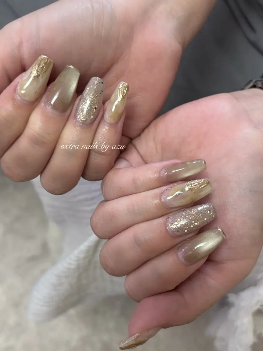 ネイル ニュアンスネイル ハンドネイル extranails ／lemellaのネイルデザイン