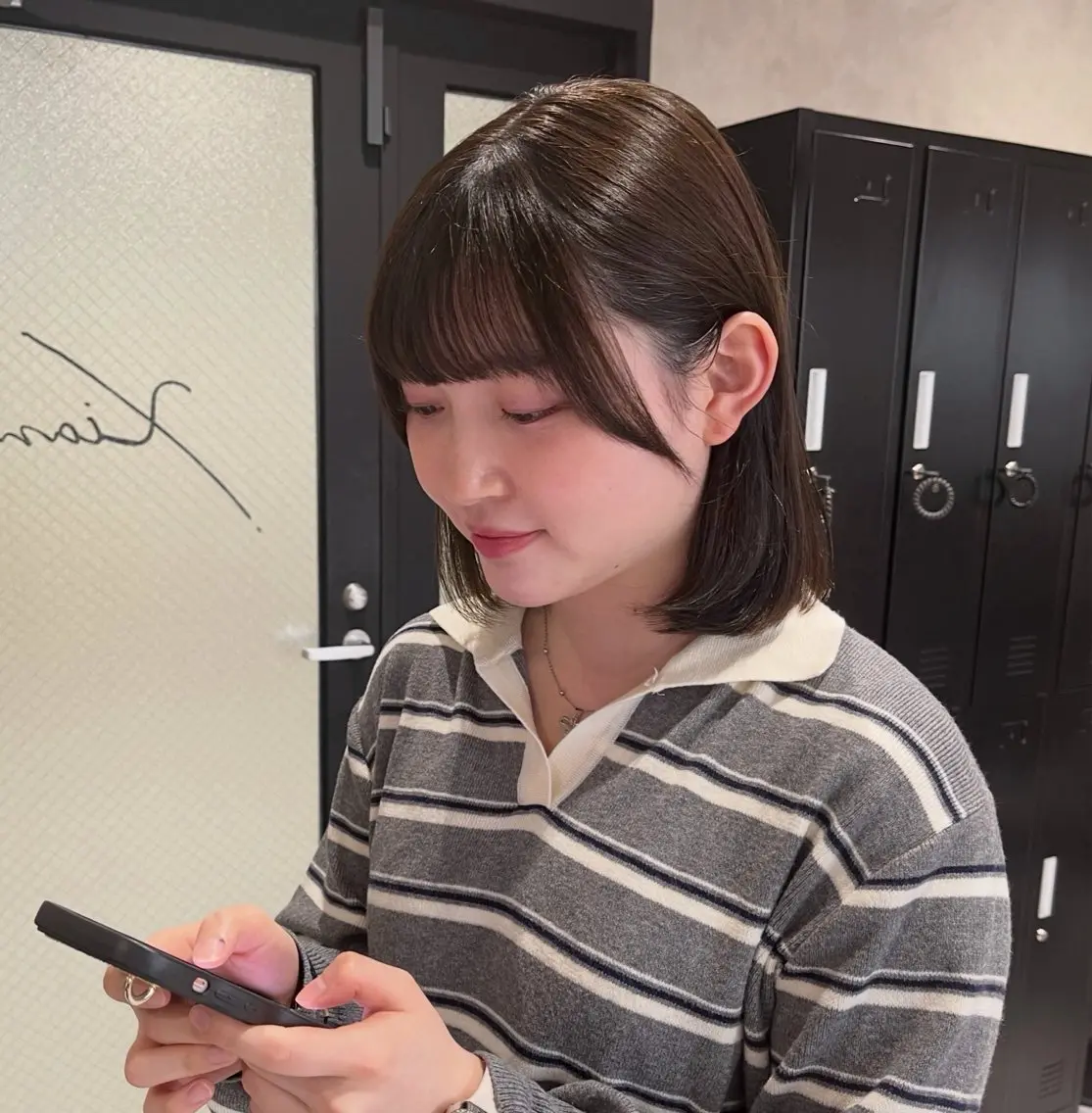 ミディアム カラー 透明感カラー ボブ 髪質改善 縮毛矯正 カット ヘアカラー 《.Xian》ナツミ /ボブ/顔周りカットのヘアスタイル