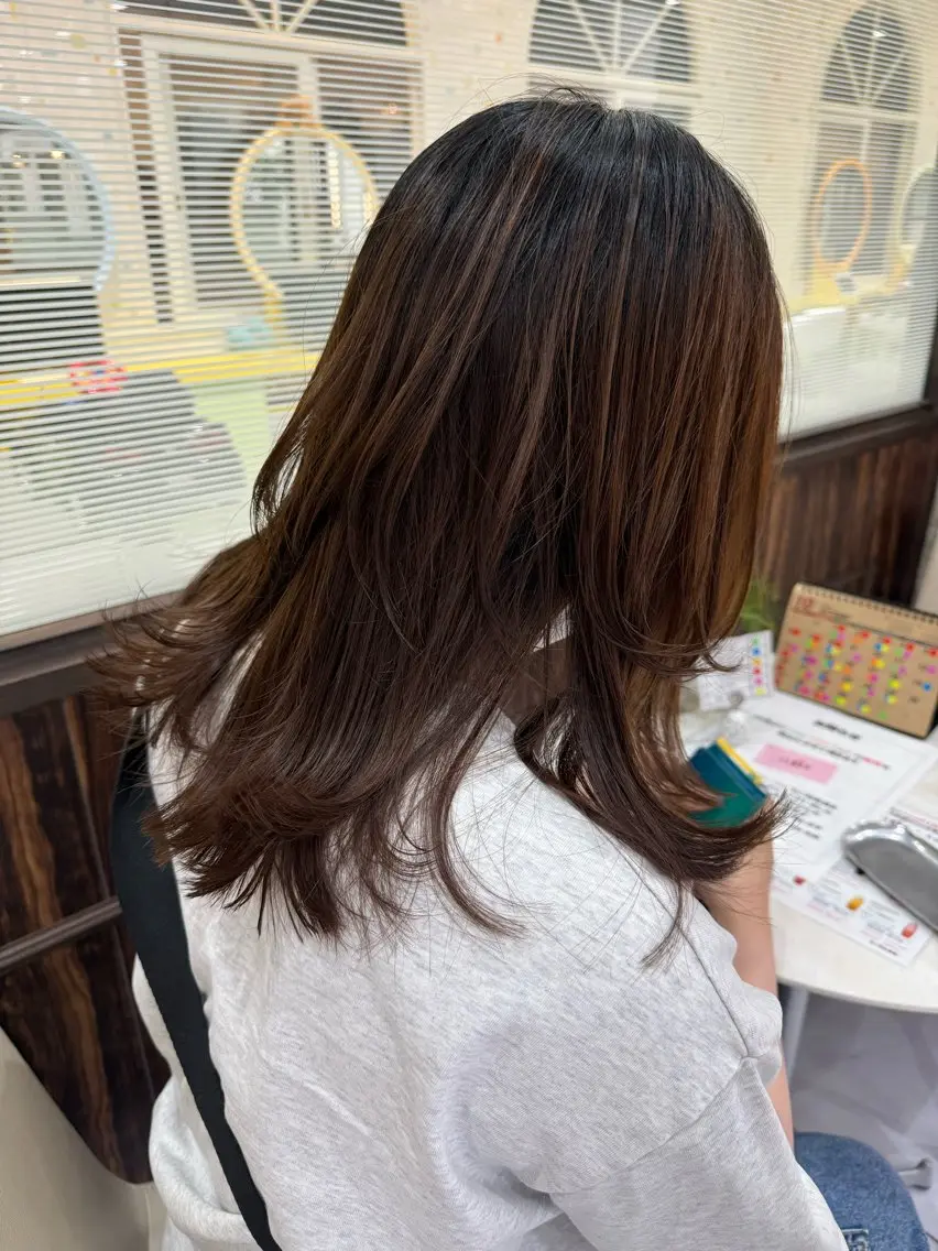 ロング カラー ツヤ髪🫧似合わせ ✨あんどうゆうかのヘアスタイル