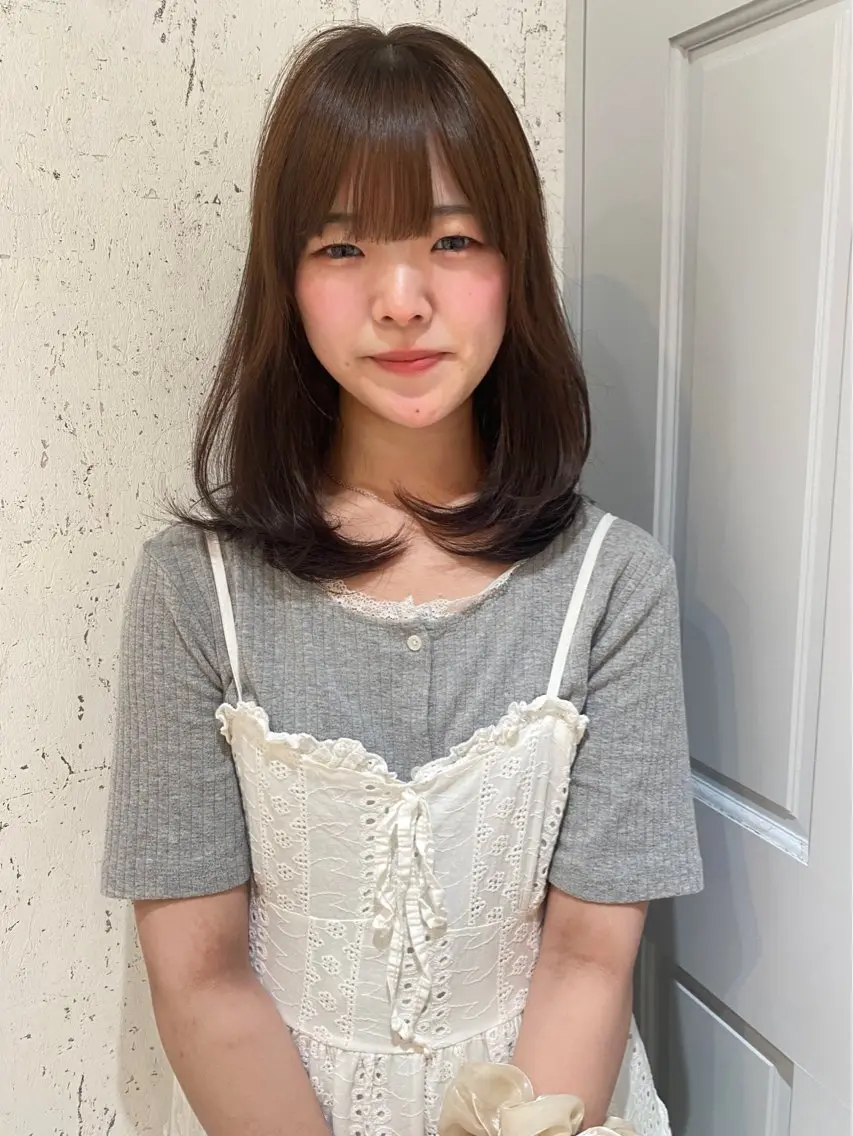 セミロング カラー カット ヘアカラー トリートメント mai / linoah˚✧のヘアスタイル