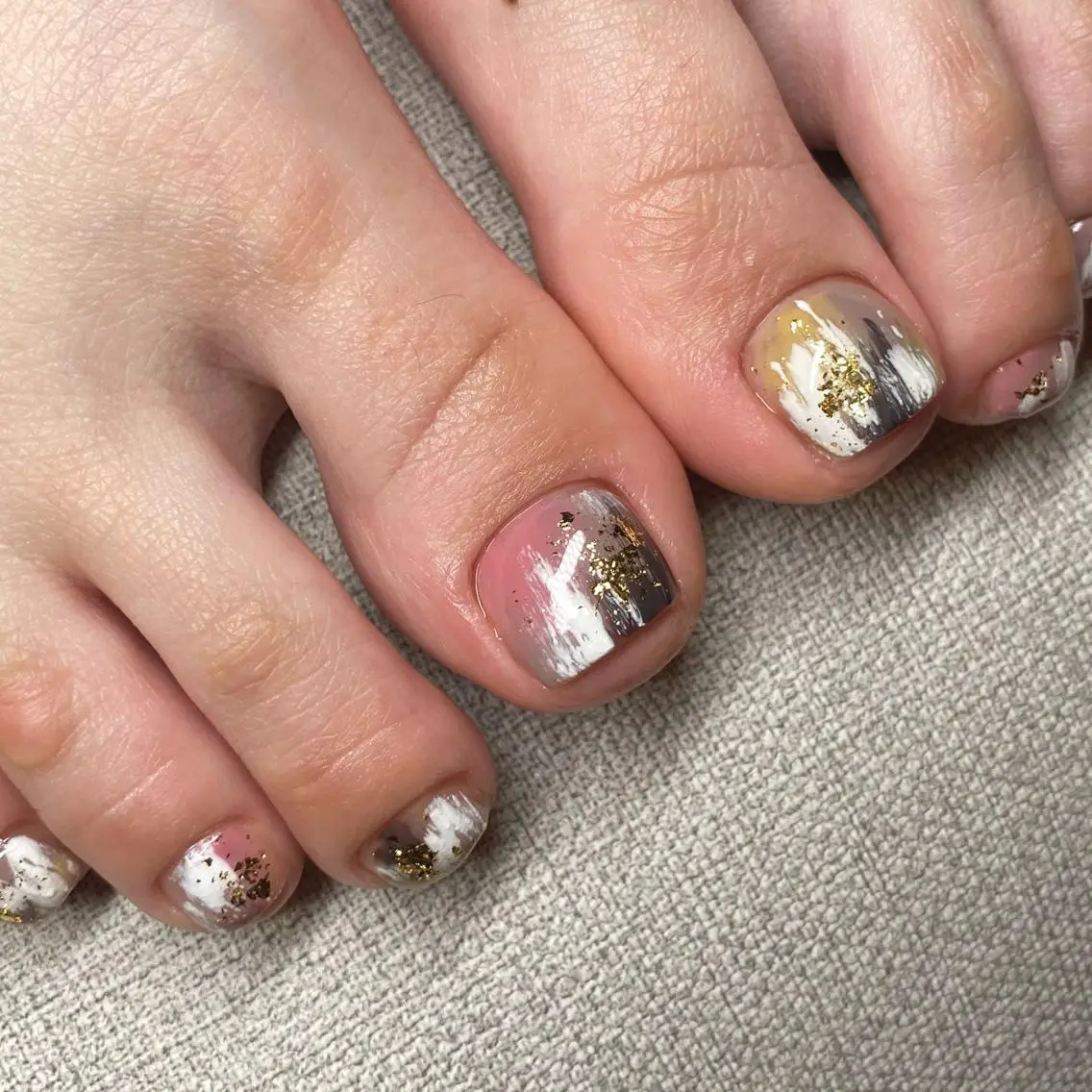 ネイル アートネイル ニュアンスネイル 春ネイル 夏ネイル フットネイル 山田 貴子のネイルデザイン