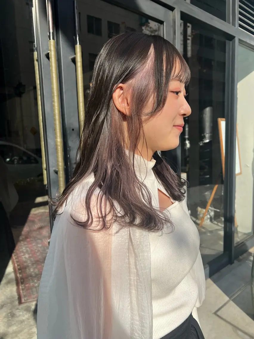 ミディアム カラー インナーカラー 🌈ケアブリーチ🌈 おぐまなつきのヘアスタイル