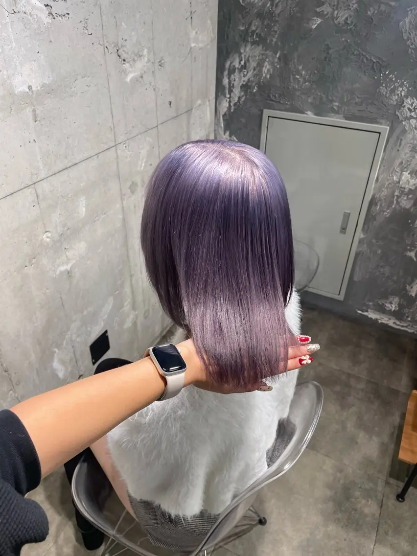 ミディアム カラー ヘアカラー ハイトーン 横浜💞ミオのヘアスタイル