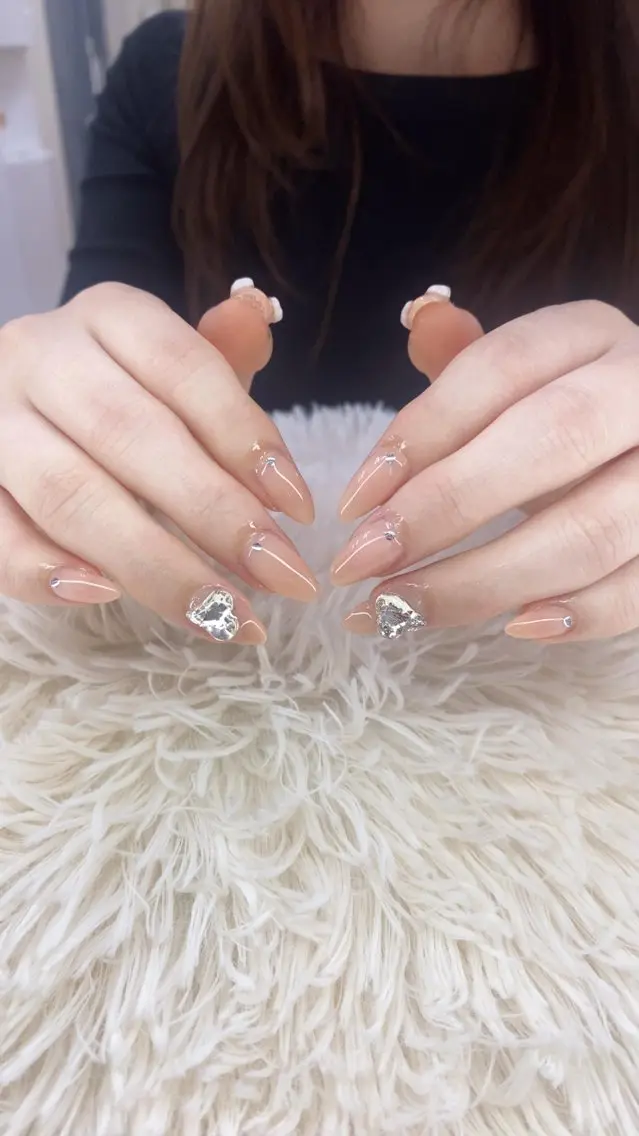 ネイル チークネイル 桜ネイル フレンチネイル ジェルネイル グラデーション ハンドネイル ハンドケア Hara Nail 【持ち込みOK】のネイルデザイン