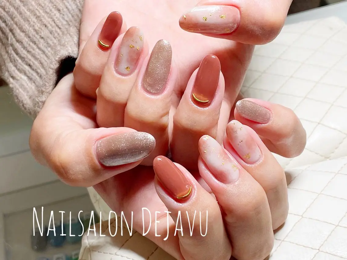 ネイル アートネイル ジェルネイル シンプルネイル Nail salon Dejavu 🌿のネイルデザイン