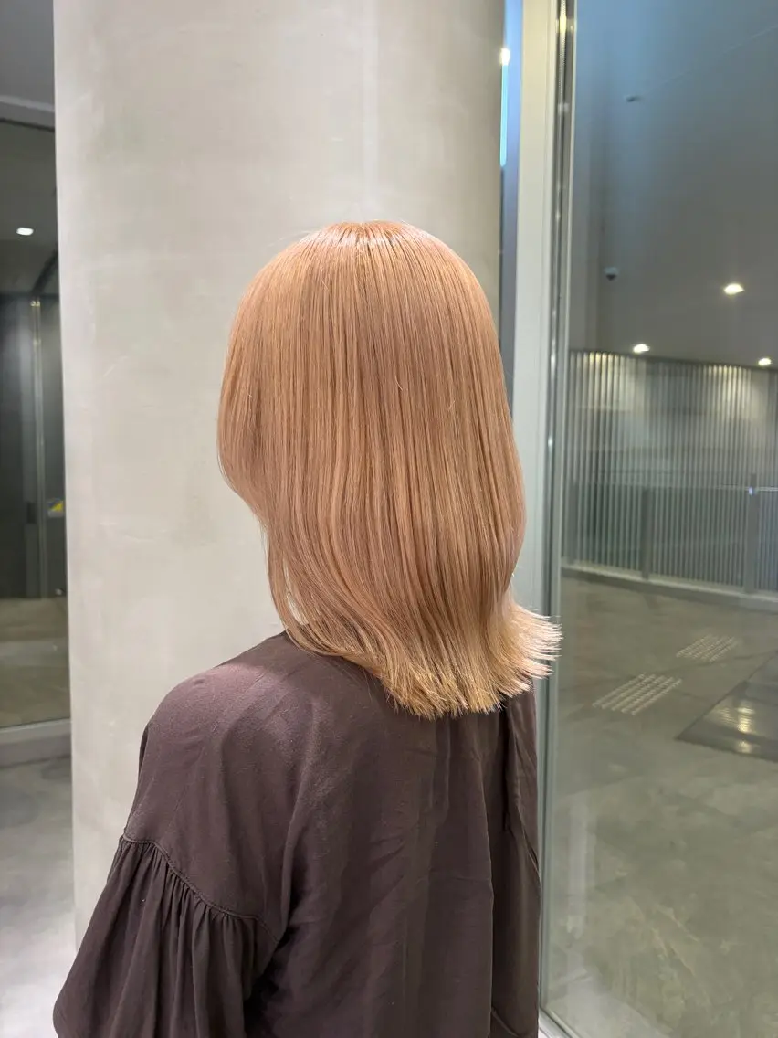 セミロング カット ヘアカラー カット／ブリーチ／ メンズ／モデル募集中のヘアスタイル