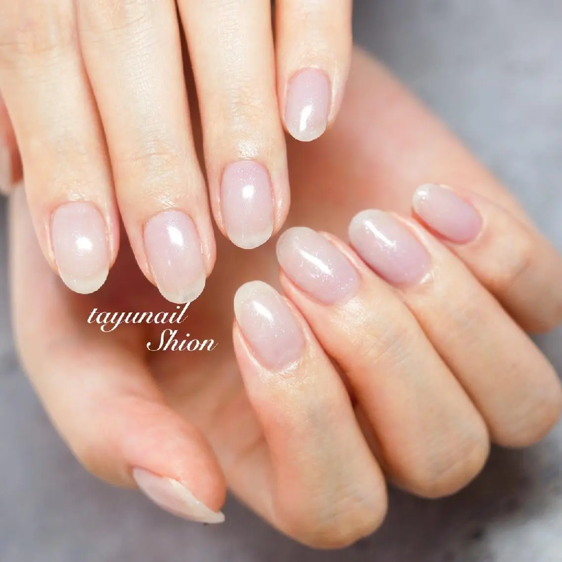 ネイル ブルー ジェルネイル ラメ(グリッター) ワンカラーネイル パラジェル ネイルサロン 【たゆnail】のネイルデザイン