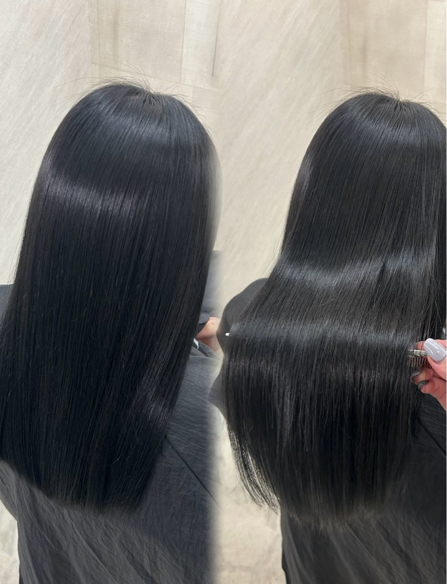 ロング 髪質改善 縮毛矯正 カット ヘアカラー 縮毛矯正 トリートメント miyon /nanaeのヘアスタイル