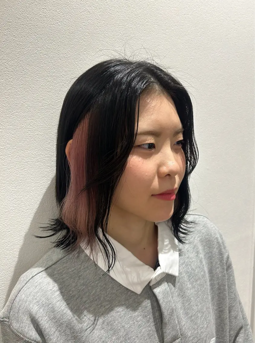 カラー ベージュカラー デザインカラー ピンクカラー ピンクベージュ ヘアカラー ぐっち ーのヘアスタイル