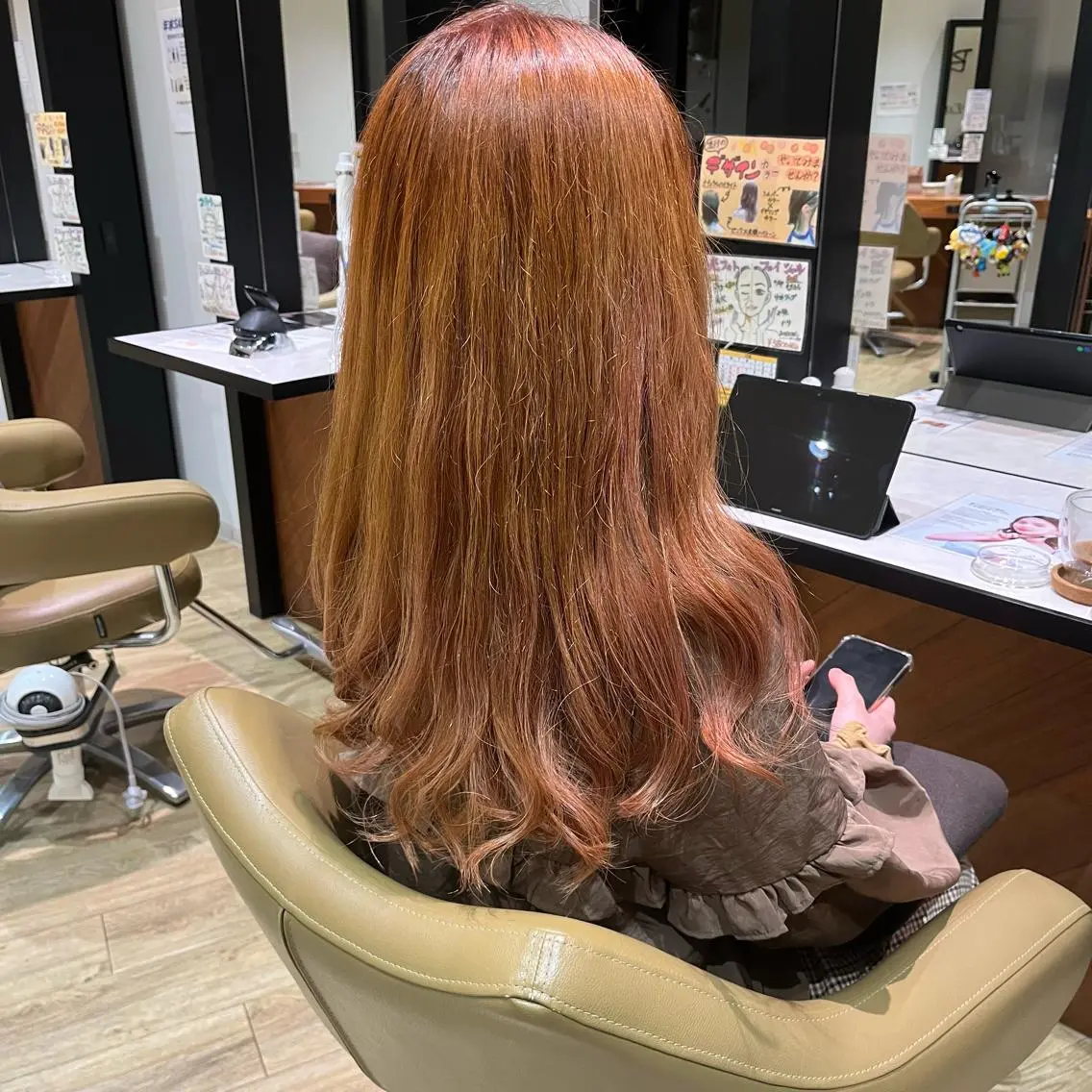 カラー ベージュカラー オレンジ オレンジベージュ 瀧尾 祐季のヘアスタイル