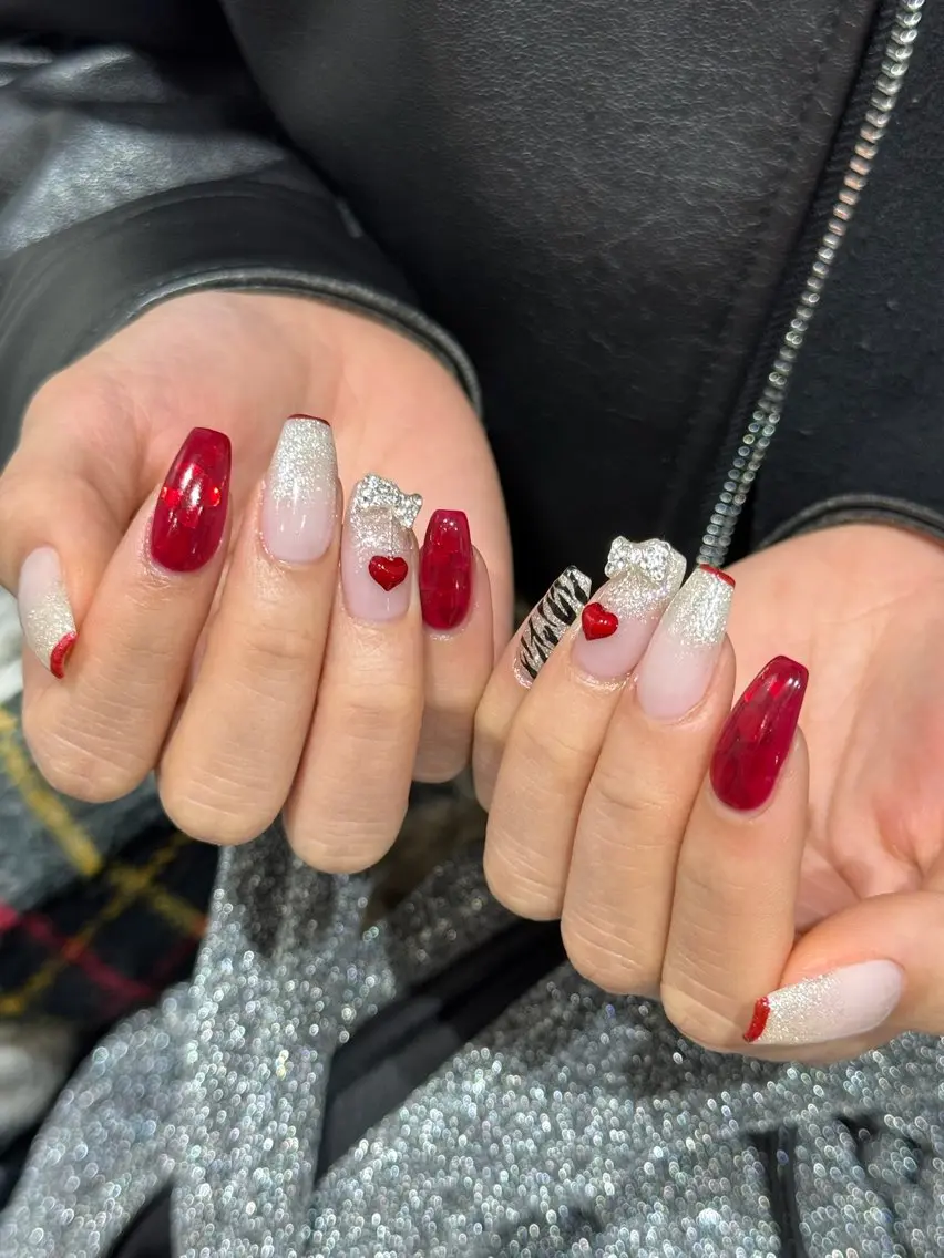 《オフあり》💎アクリルスカルプ アート6本🥀デザイン持ち込みコース🦋の写真