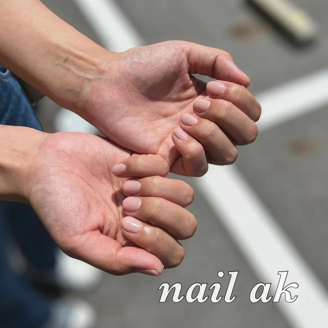 ネイル ピンク ピンクベージュ ハンドネイル ak nail .のネイルデザイン