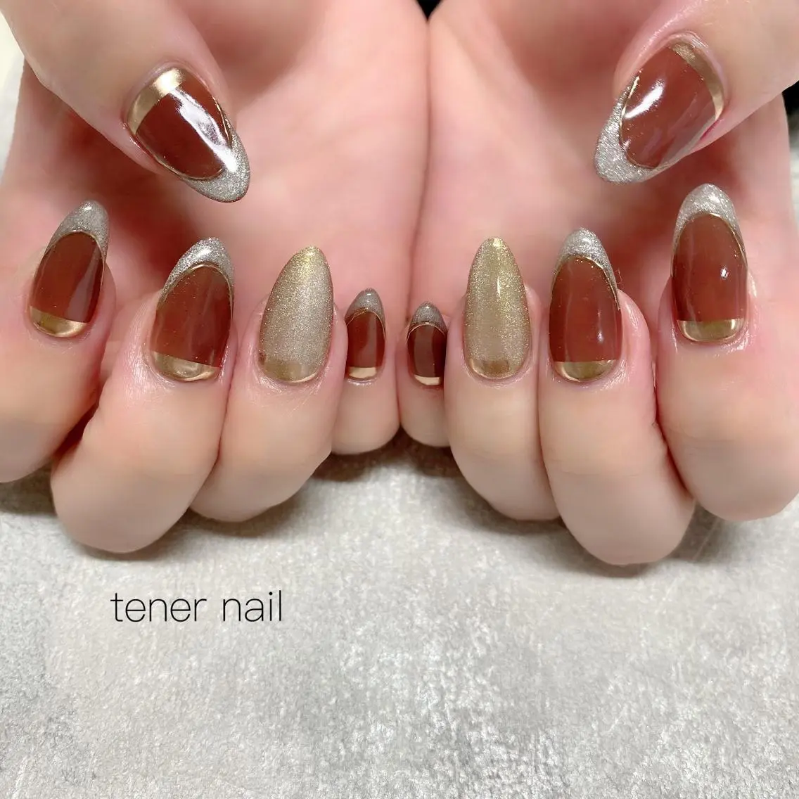 ネイル フレンチネイル マグネットネイル マグネットフレンチ テネルネイル tener nailのネイルデザイン