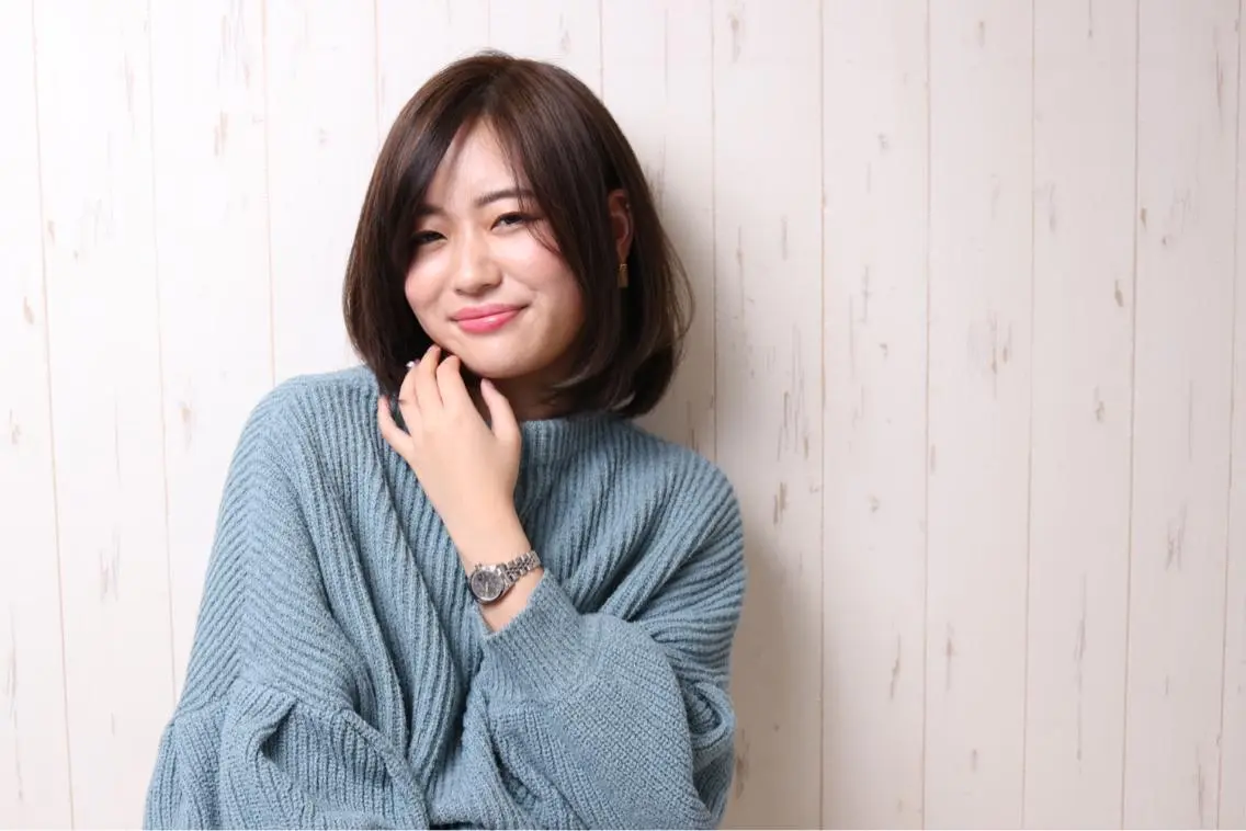 ミディアム カラー ボブ KAIzen. tomoのヘアスタイル