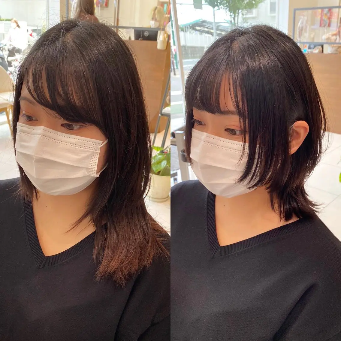 ミディアム ウルフカット ハッシュカット/七海のヘアスタイル
