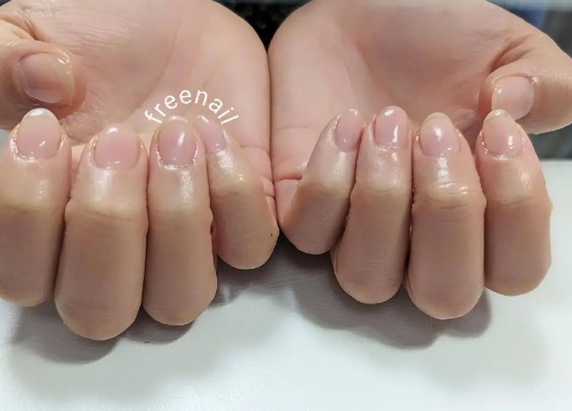 ネイル クリアネイル ジェルネイル free nail フリーネイルのネイルデザイン