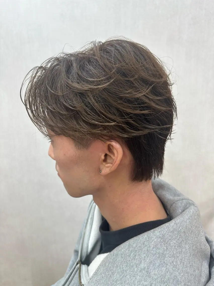 メンズ カット ヘアカラー メンズカット/ フェザーパーマ/げんのヘアスタイル