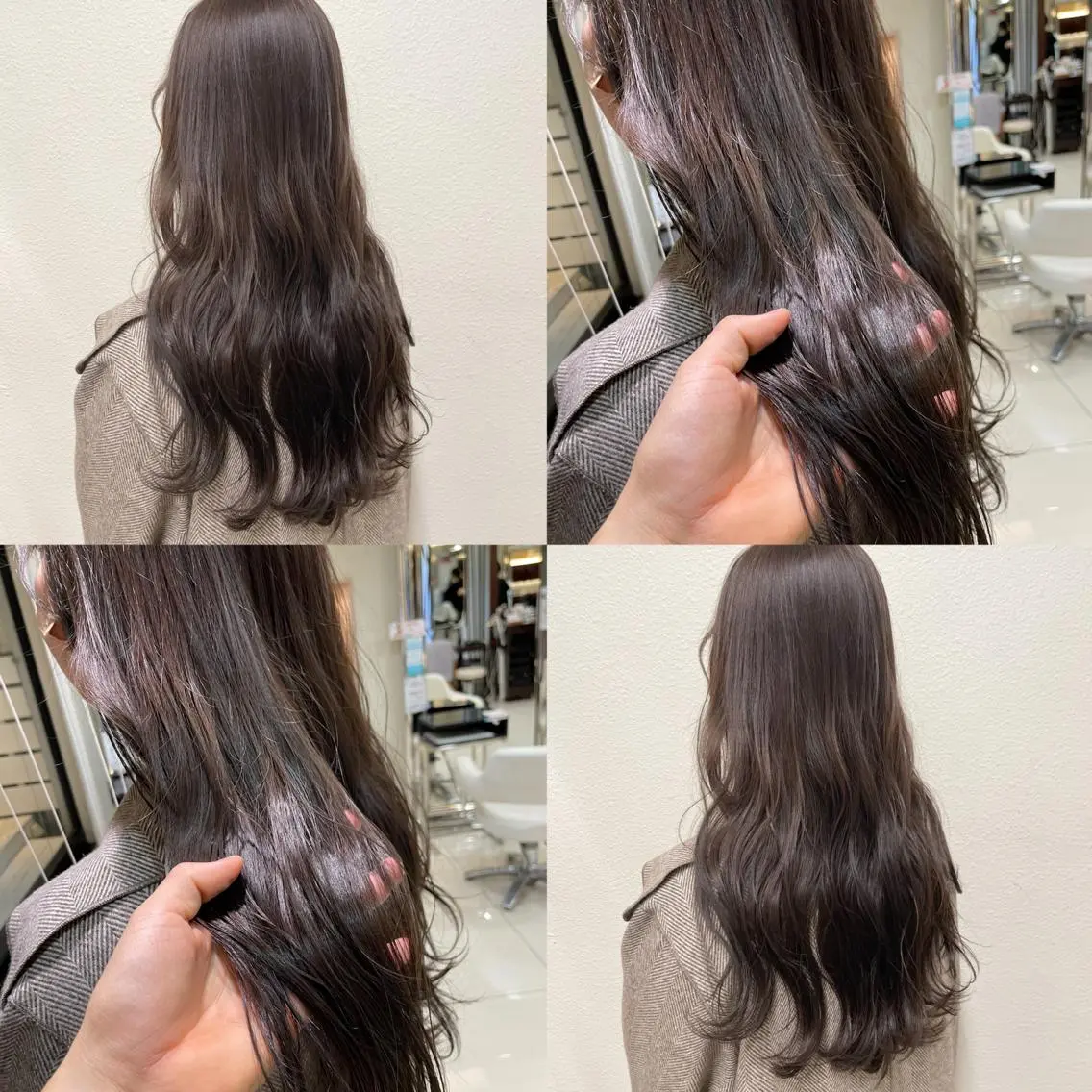 ロング カラー ヘアアレンジ ブリーチ 透明感カラー グレージュ ブリーチなしカラー 新宿/顔周りカット/ レイヤー/がっきーのヘアスタイル