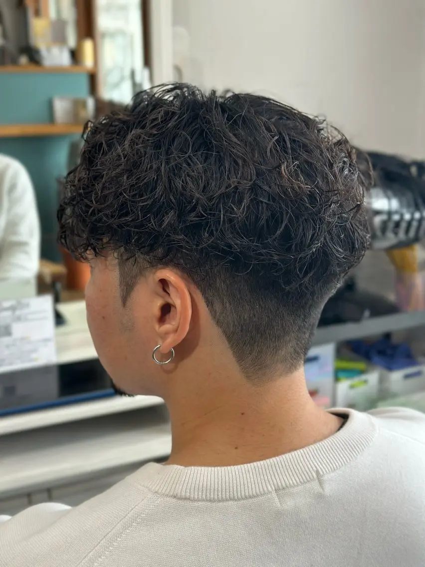 パーマ メンズ マッシュ メンズパーマ スパイラルパーマ パーマ Snalyメンズ特化 スエハラのヘアスタイル