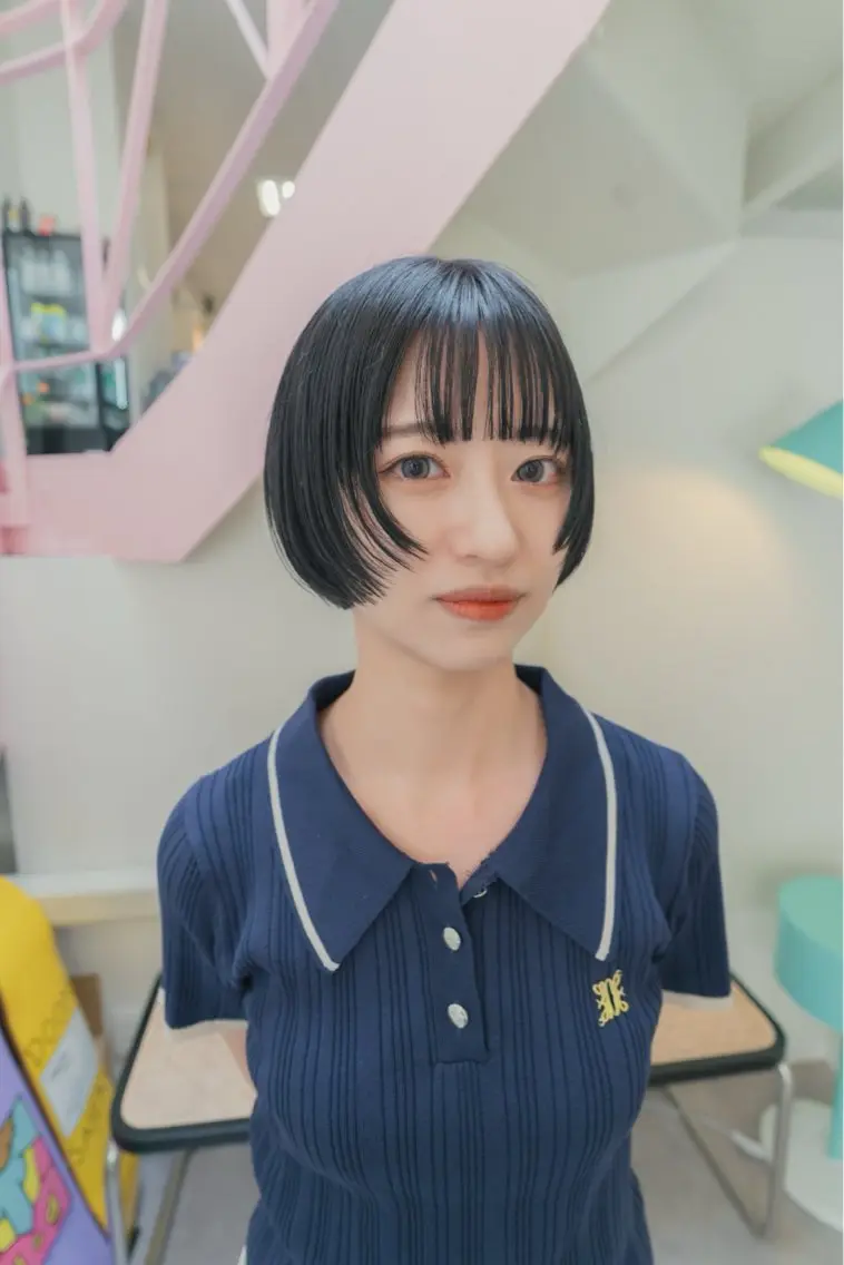 ショート ボブ kyon.hair 韓国カットカラーのヘアスタイル
