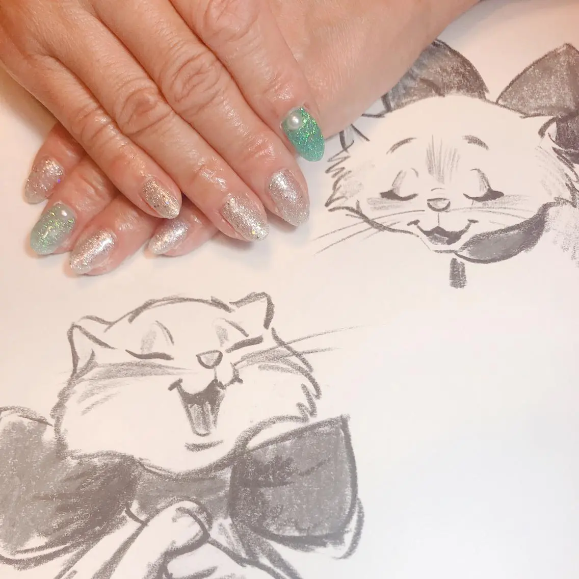 ネイル ラメ(グリッター) owlnail /持込みデザイン専門のネイルデザイン