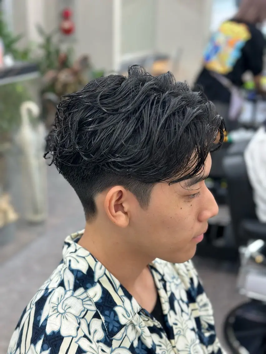ショート パーマ メンズ メッシュパーマ支持率 ◎大宮/隼也のヘアスタイル
