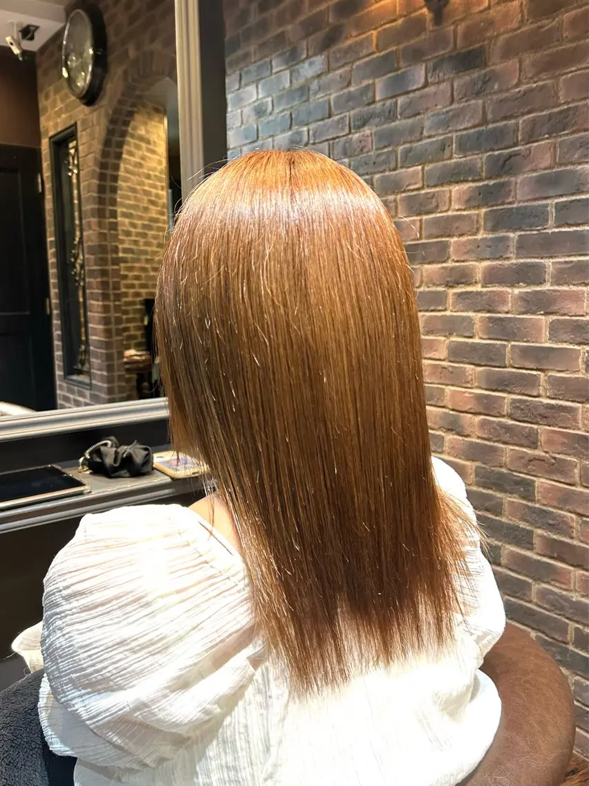 ミディアム カラー ヘアアレンジ ヘアカラー トリートメント 𝑅𝑖𝑛𝑎🍒 レイヤー/ベージュのヘアスタイル