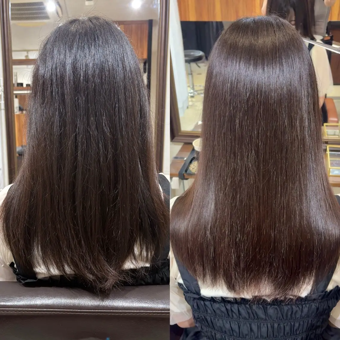 セミロング 縮毛矯正 トリートメント 縮毛矯正/髪質改善/ 艶髪/レイヤーカットのヘアスタイル