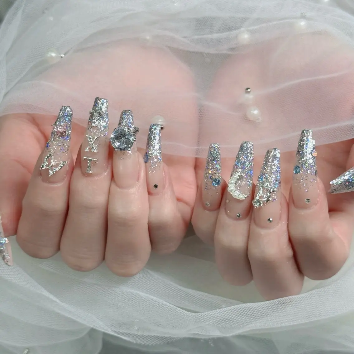 ネイル フットネイル フレンチネイル グラデーション 韓国ネイル ロングネイル ハンドネイル Hani Nail Salonのネイルデザイン