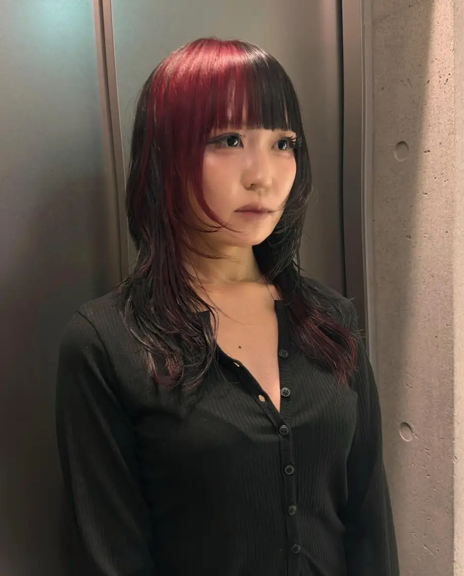 ロング カラー ダブルカラー ヘアカラー トリートメント 柔め透明感血色カラー 暖色/レイヤー/ゆいのヘアスタイル
