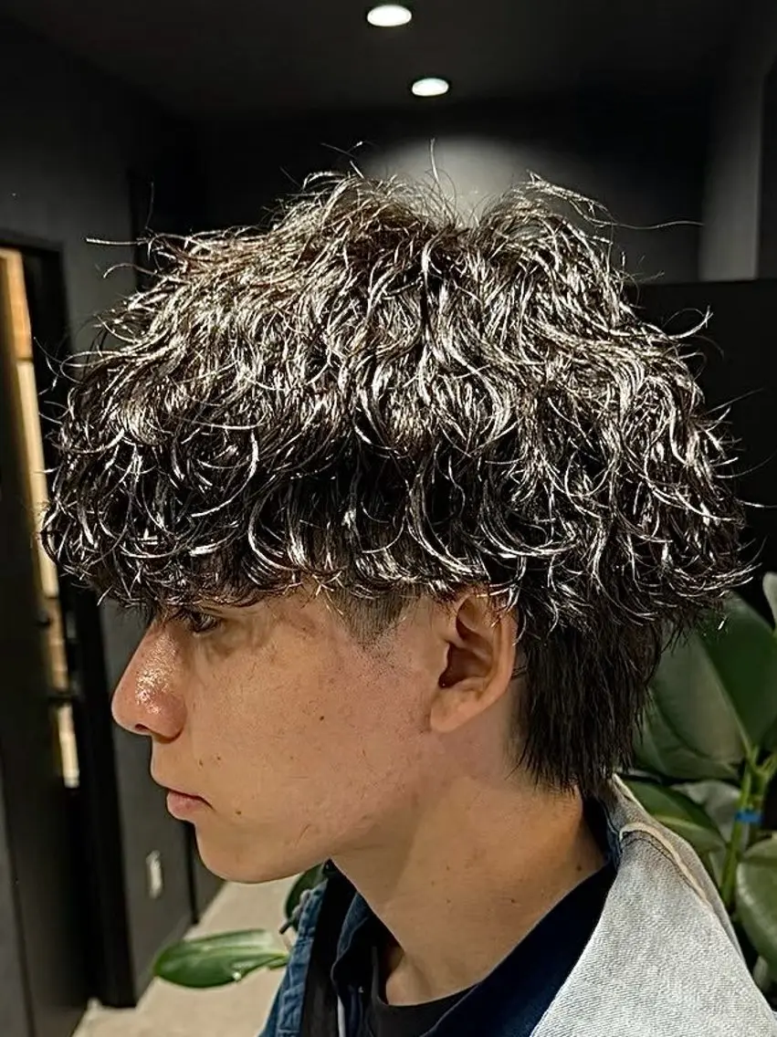 ショート パーマ メンズ 🔥フェザーパーマ 特化🔥勇斗のヘアスタイル