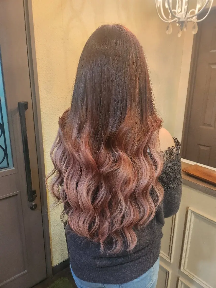 ロング ヘアアレンジ シールエクステ エクステ カット エクステ 田井中 悠紀のヘアスタイル