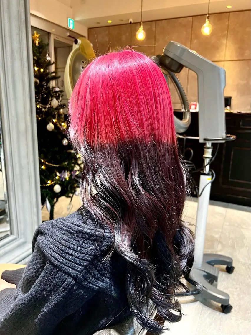 ロング カラー ヘアアレンジ ヘアカラー トリートメント ヘアセット 🌈インナーカラー ‘ショウマ’🌈のヘアスタイル