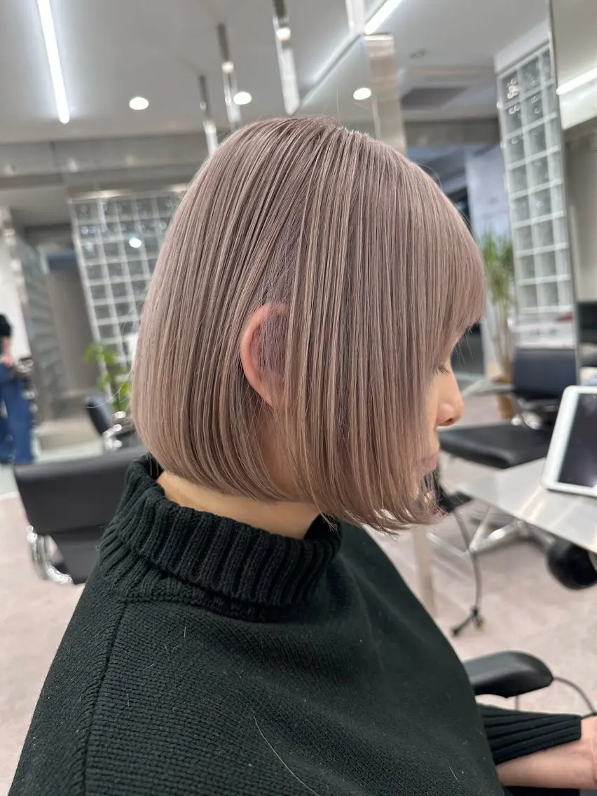 ショート カラー 渋谷ブリーチカラー 韓国ヘアyuikoのヘアスタイル