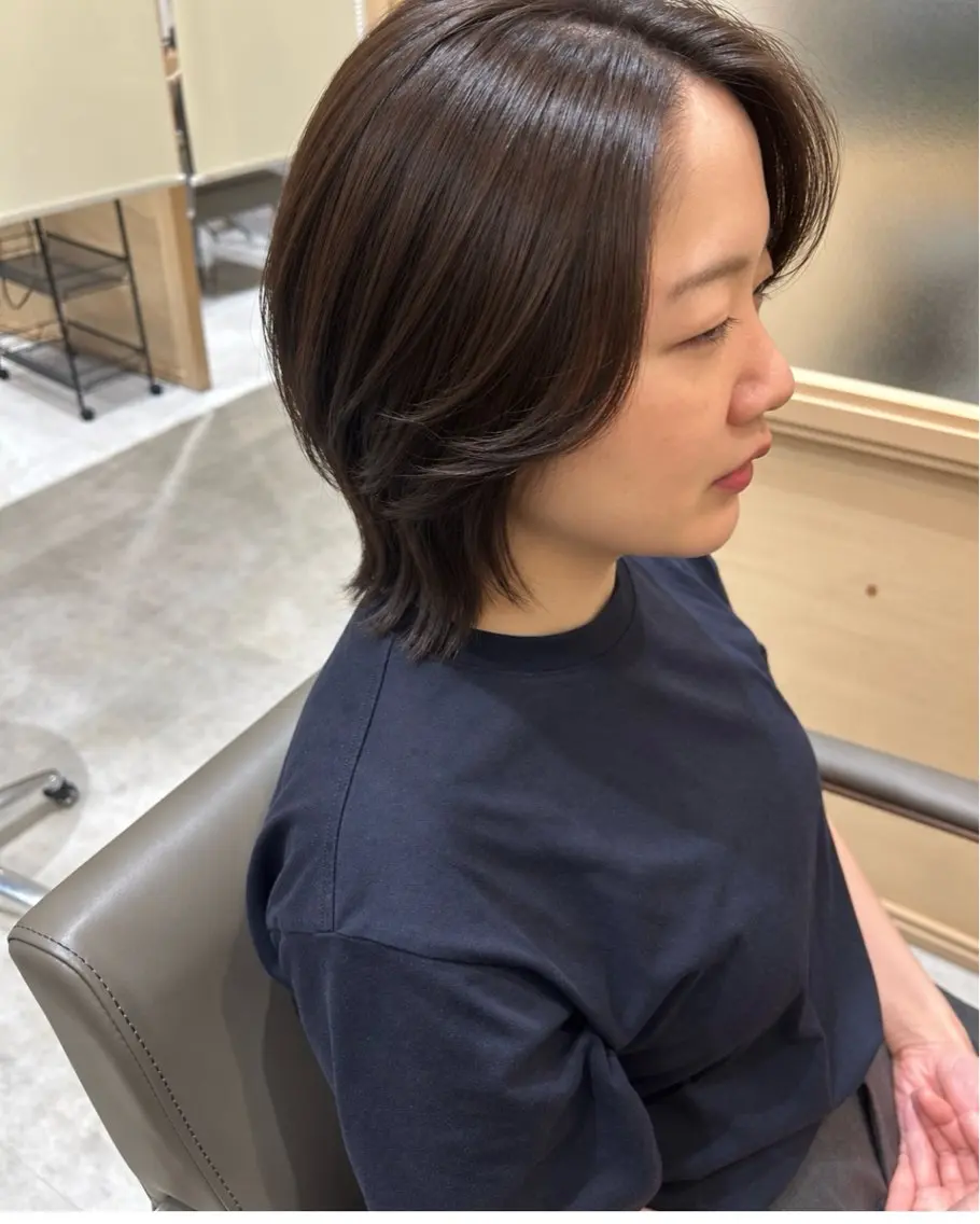 ミディアム カラー 透明感カラー ミント トリートメント ウルフカット カット ヘアカラー トリートメント ヘッドスパ 久木原 ゆりのヘアスタイル