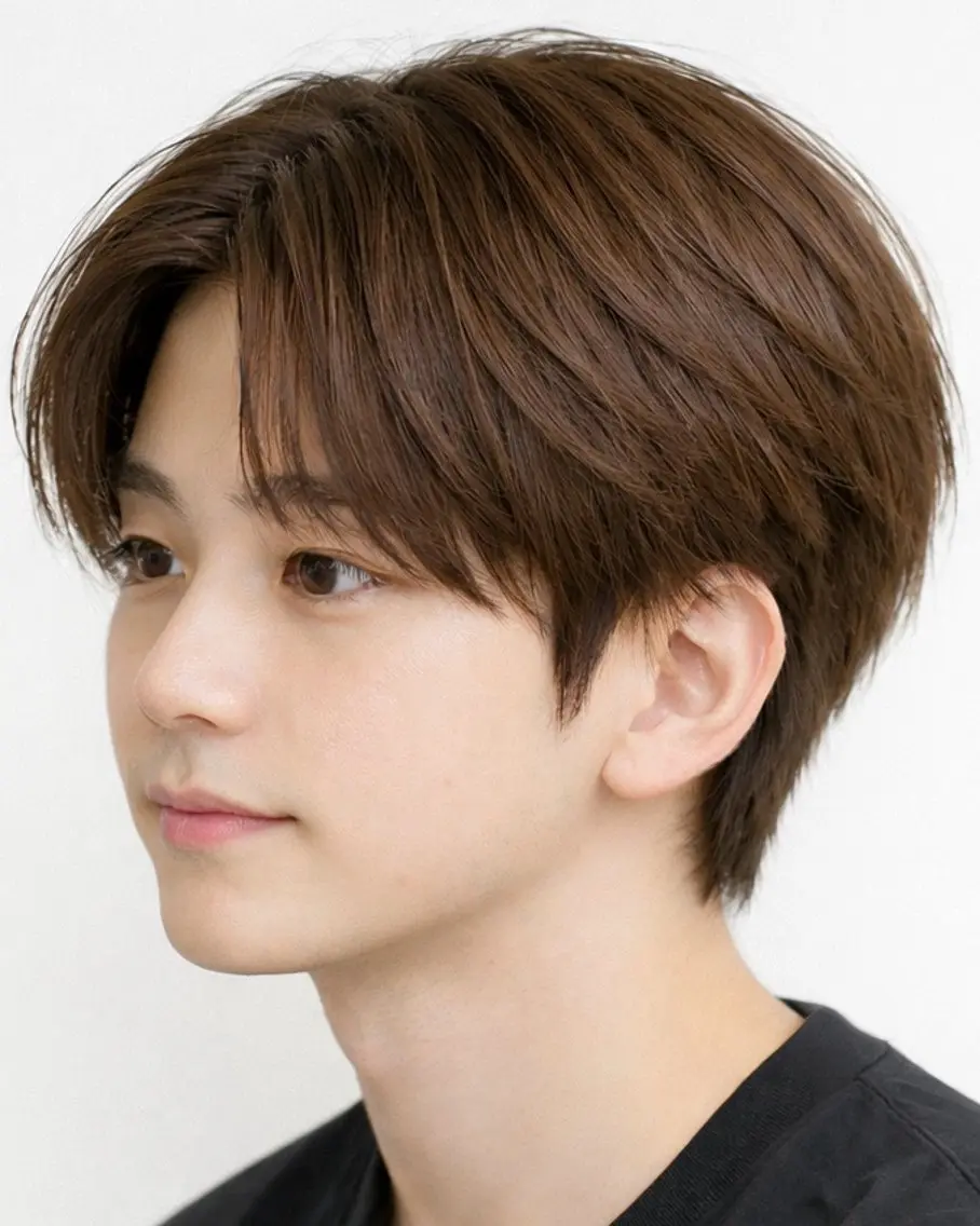 ミディアム カラー メンズ メンズバレイヤージュ センターパート メンズハイライト メンズハイトーン 刈り上げ カット ヘアカラー ⚡️ハイライトカラー /バレイヤージュ⚡️のヘアスタイル