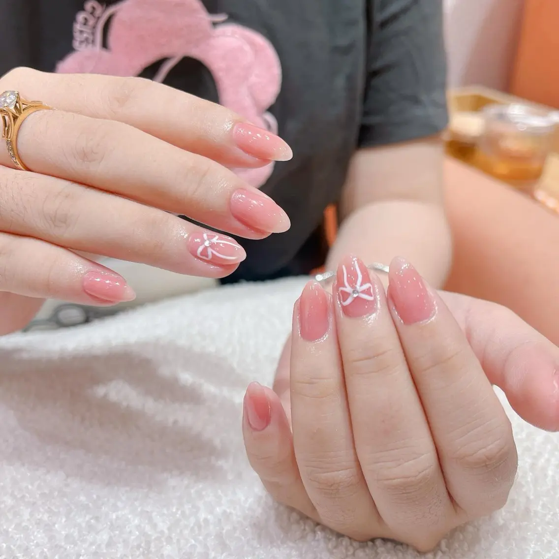 ネイル フレンチネイル ジェルネイル 韓国ネイル マグネットネイル マグネットフレンチ akina nailsのネイルデザイン