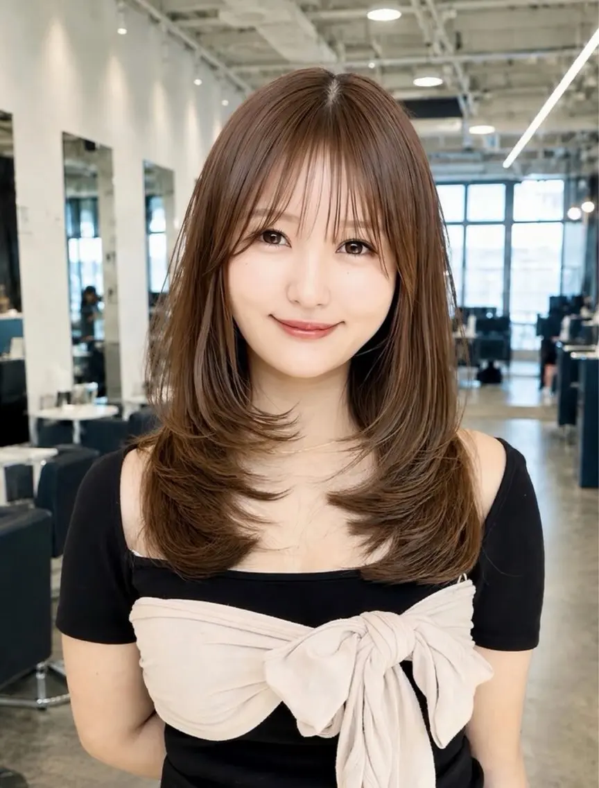 ロング カラー 透明感カラー ʜ ᴀ ʀ ᴜのヘアスタイル