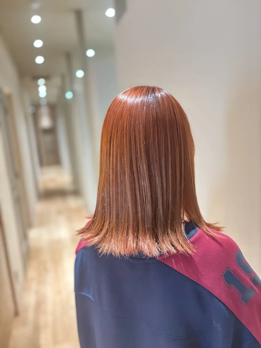 ミディアム カラー カット ヘアカラー 中島愛佳🐥⸒⸒ 縮毛矯正/艶髪カラーのヘアスタイル