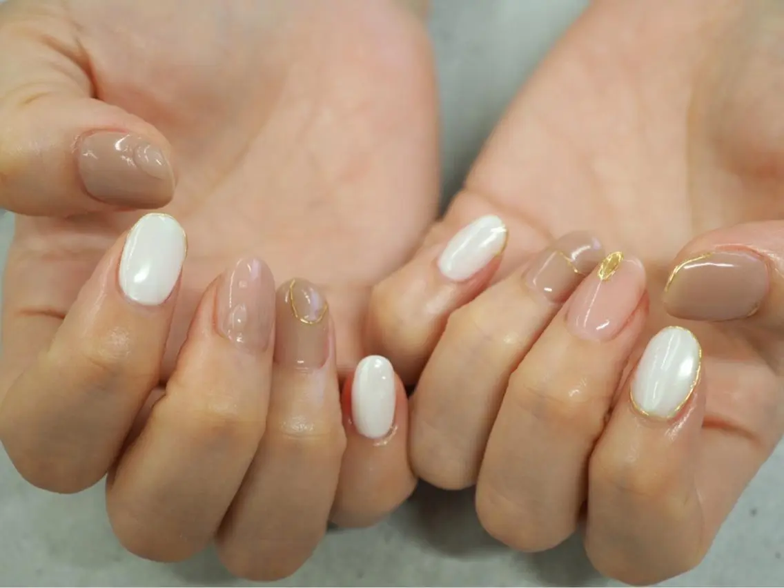 ネイル ニュアンスネイル ハンドネイル Amu's chikakoのネイルデザイン