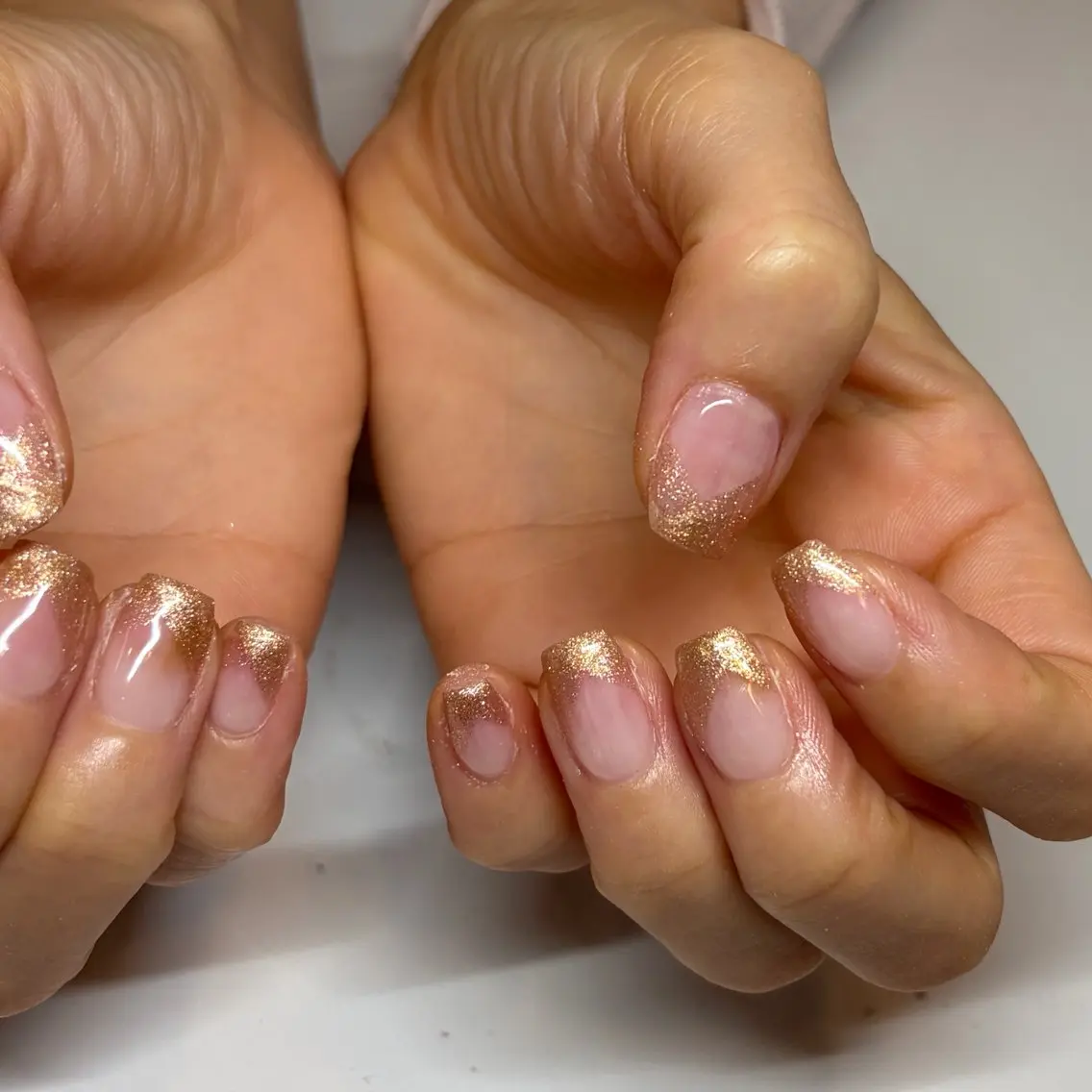 ネイル フレンチネイル ゴールド ブライダルネイル Crea IBUKIのネイルデザイン