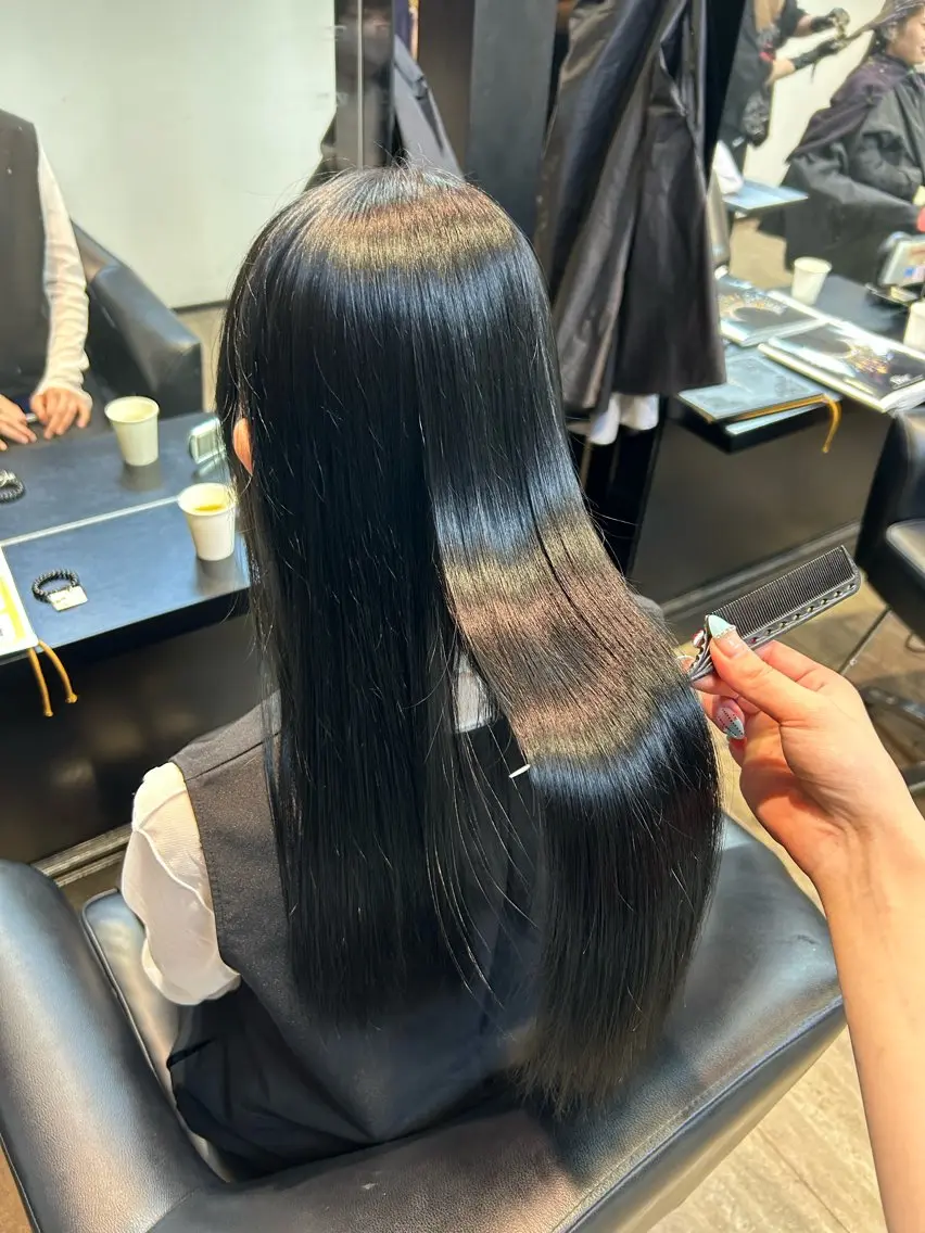 ロング 縮毛矯正 カット 縮毛矯正 ishizuka toaのヘアスタイル