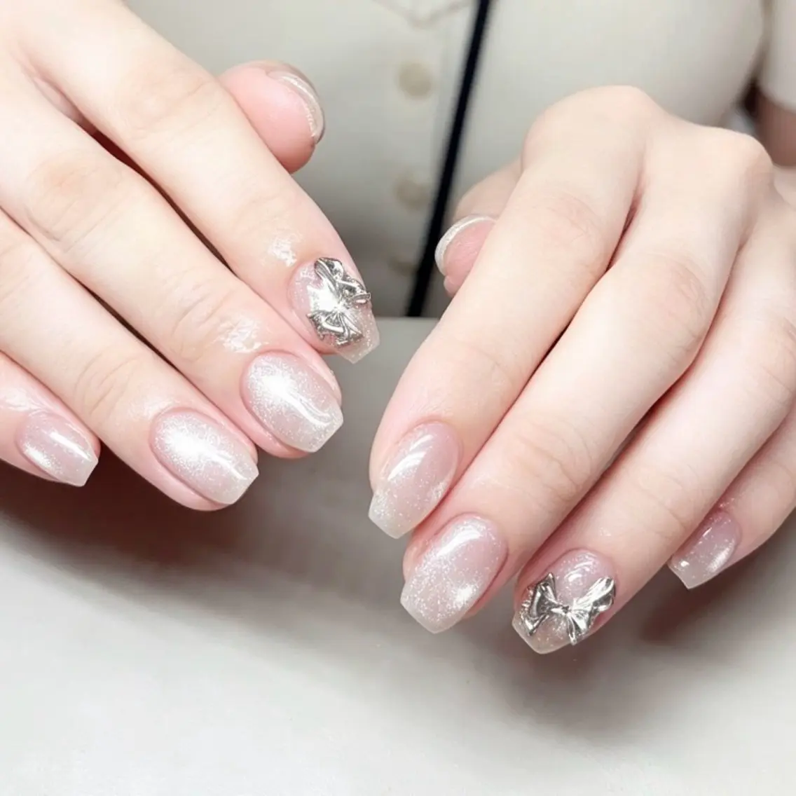 ネイル ハンドネイル 🎀kira 長さだし💗モチ最高のネイルデザイン