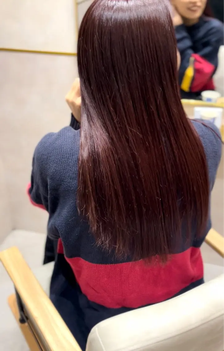 ロング カラー ハイライト 透明感カラー松本のヘアスタイル